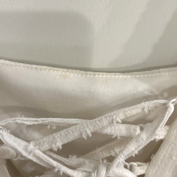 Sim & Sam White Polka Dot Crop Top - Picture 4 of 4